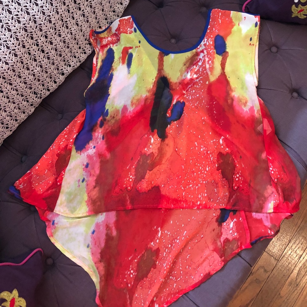 Chord sheer colorful top from Dillard’s.